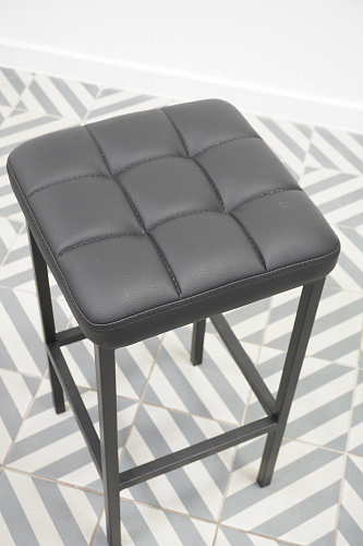 Барный стул Лофт ткань катания корица / черный матовый из шоурума 3