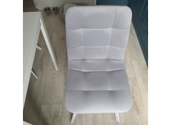 Стул на металлокаркасе Чилли синяя ткань / белый фото покупателя 286