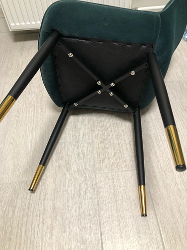 Стул на металлокаркасе Seda 01 blue / gold / black фото покупателя 37