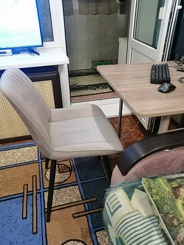 Стул на металлокаркасе Седа К крутящийся светло-серый / белый фото покупателя 130