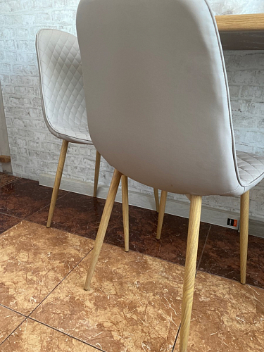 Стул на металлокаркасе Capri dark beige / white фото покупателя 35