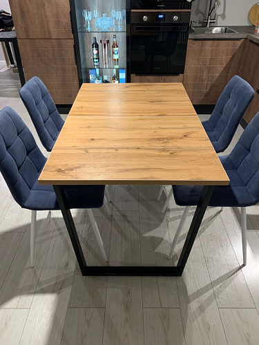 Деревянный стол Лота Лофт 120x75 дуб крафт табачный / черный матовый фото покупателя 75