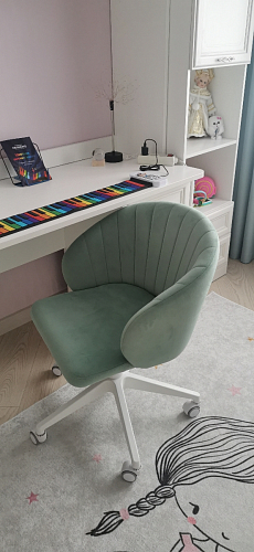 Компьютерное кресло Пард confetti silver серый / черный фото покупателя 96