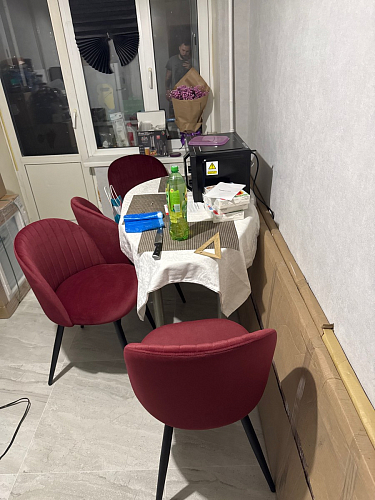 Стул на металлокаркасе Gabi 1 light purple / black фото покупателя 576