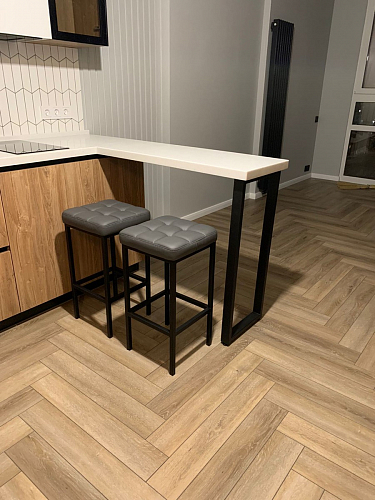 Барный стул Лофт катания лаванда / белый матовый фото покупателя 15