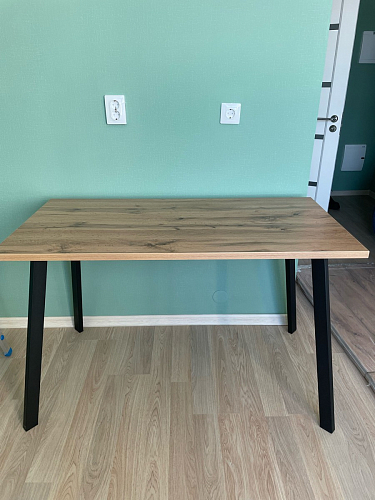 Стол Тринити Лофт 120 32 мм бетон / черный матовый фото покупателя 444