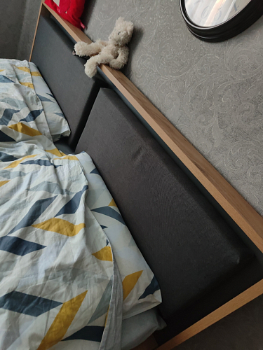 Двуспальная кровать Клауд 160х200 парящая дуб крафт золотой / антрацит фото покупателя 120