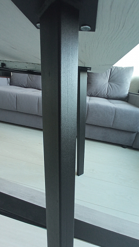 Стол раскладной Колон Лофт 120 32 мм дуб галифакс табако / черный матовый фото покупателя 182