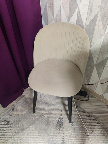 Стул на металлокаркасе Gabi 1 light blue / black / gold фото покупателя 841