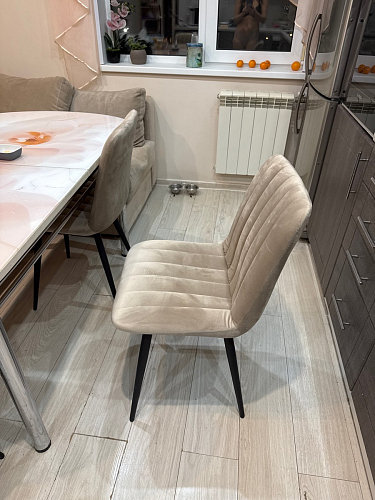 Стул на металлокаркасе Дани П бежевый / черный фото покупателя 32