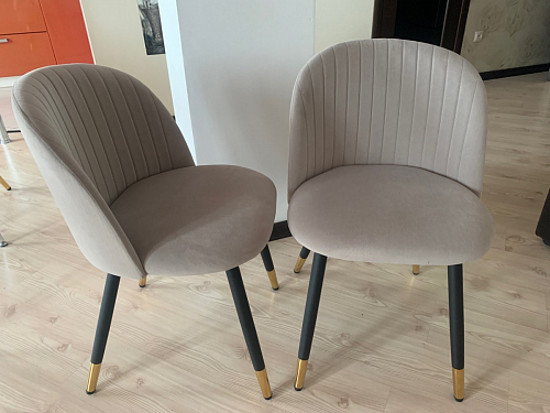 Стул на металлокаркасе Gabi dark beige / black / silver фото покупателя 802