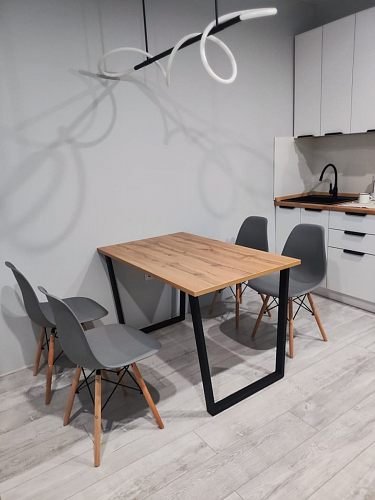 Деревянный стол Лота Лофт 140х80 дуб крафт табачный / черный матовый фото покупателя 823