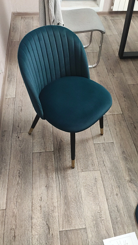 Стул на металлокаркасе Gabi 1 line light blue / black фото покупателя 53