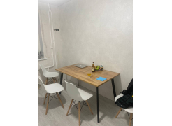 Стол Тринити Лофт 120 32 мм бетон / черный матовый фото покупателя 726