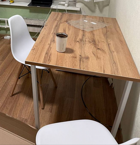 Стол Лота Лофт 120 32 мм бетон / черный матовый фото покупателя 88