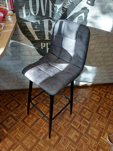 Барный стул Chio black / grey фото покупателя 36