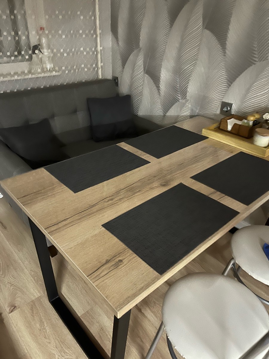 Деревянный стол Лота Лофт 140х80 черный матовый / бетон светлый фото покупателя 585