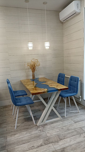 Стул на металлокаркасе Чилли бирюзовый / белый фото покупателя 20