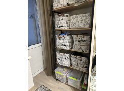 Стеллаж Бервин 5 серый / каркас черный фото покупателя 3