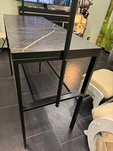 Барный стол Сари 120х50х171 дпк графит / черный фото покупателя 23