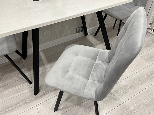 Стул на металлокаркасе Чилли К кирпичный / черный фото покупателя 143