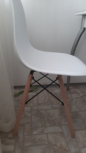 Пластиковый стул Eames PC-015 серо-голубой / дерево фото покупателя 354