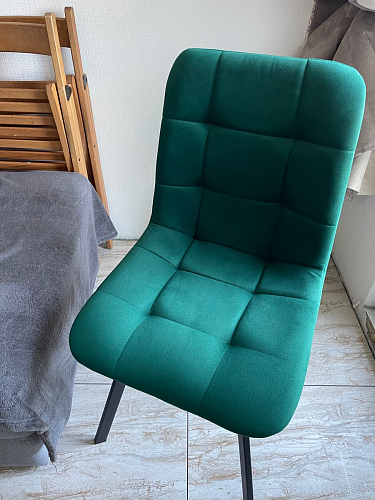 Стул на металлокаркасе Чилли зеленый / белый каркас фото покупателя 421