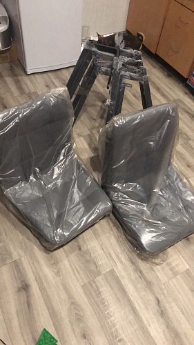 Стул на металлокаркасе Чилли К темно-серый (velutto 32) / черный фото покупателя 399