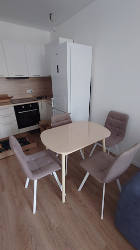 Стул на металлокаркасе Чилли К черный / зеленый фото покупателя 375