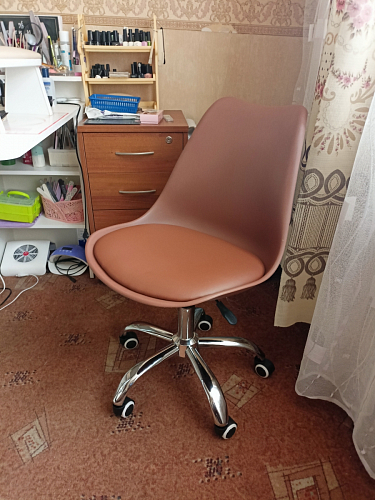 Компьютерное кресло Kolin с подушкой clear / white фото покупателя 512