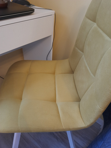 Стул на металлокаркасе Чилли синяя ткань / белый фото покупателя 1198