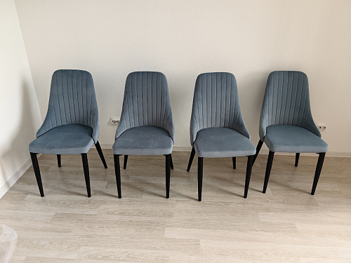 Стул на металлокаркасе Kora light blue / white фото покупателя 211