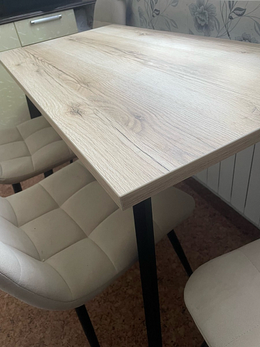 Деревянный стол Лота Лофт 140х80 черный матовый / бетон светлый фото покупателя 329