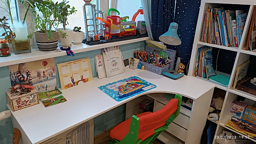 Письменный стол СПм-25 левый дуб сонома фото покупателя 8