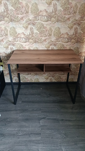 Письменный стол Клер Лофт дуб делано темный / черный матовый фото покупателя 10