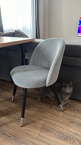 Стул на металлокаркасе Gabi 1 light purple / black фото покупателя 162