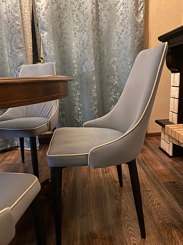 Стул на металлокаркасе Kora light purple / black фото покупателя 303