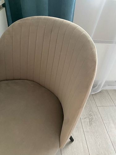 Стул на металлокаркасе Gabi dark beige / black / silver фото покупателя 487