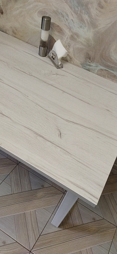 Деревянный стол Лота Лофт 120х75 белый матовый / дуб крафт золотой фото покупателя 664