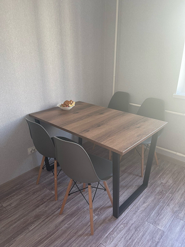 Деревянный стол Лота Лофт 120х75 белый матовый / дуб крафт золотой фото покупателя 88