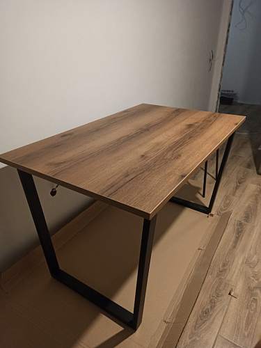 Деревянный стол Лота Лофт 140х80 дуб крафт табачный / черный матовый фото покупателя 148