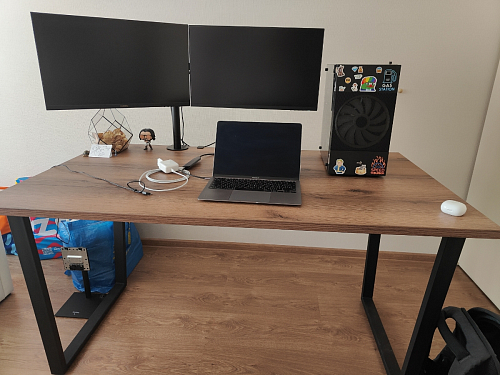 Деревянный стол Лота Лофт 120x75 дуб крафт табачный / черный матовый фото покупателя 822