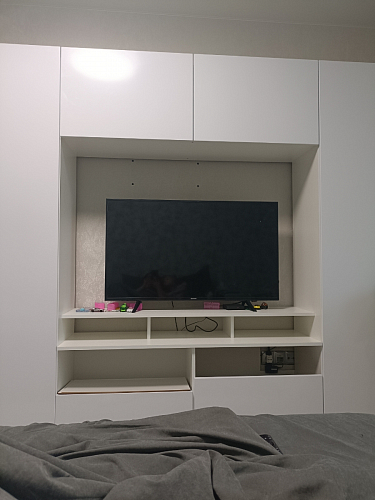 Готовая гостиная Румба белый / белый глянец  - Уцененный экземпляр фото покупателя 72