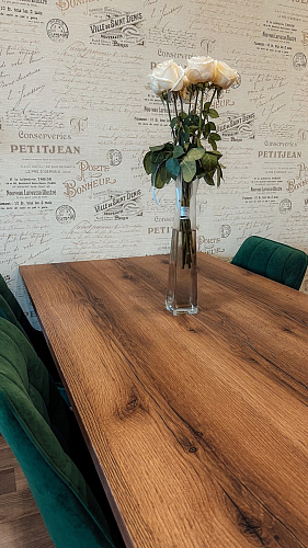 Деревянный стол Лота Лофт 140х80 дуб крафт табачный / черный матовый фото покупателя 436