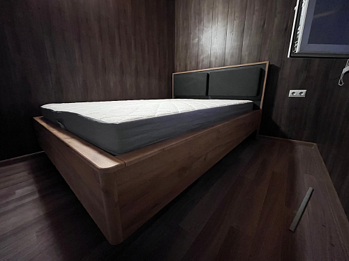 Двуспальная кровать Клауд 160х200 парящая дуб крафт золотой / антрацит фото покупателя 534