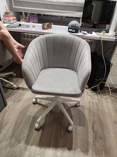 Компьютерное кресло Тибо confetti chocolate / белый фото покупателя 8