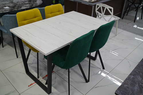 Деревянный стол Лота Лофт 140х80 дуб крафт табачный / черный матовый из шоурума 1