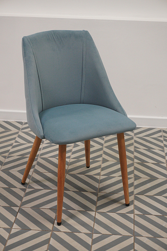 Стул на металлокаркасе Morgan blue / black из шоурума 2