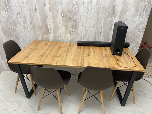 Стол раскладной Лота Лофт 120 25 мм юта / черный матовый фото покупателя 132