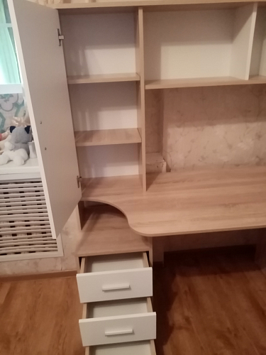 Стол компьютерный КСТ-16 бетон / белый фото покупателя 65